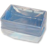 A light blue, translucent Dolav liner on a product